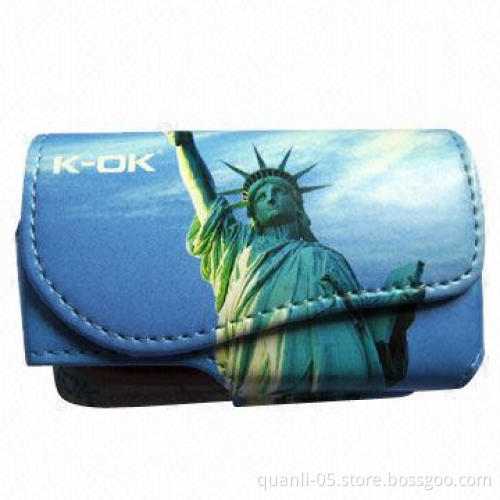 Leather or PU Case for iPod with Clip and Printed Design
